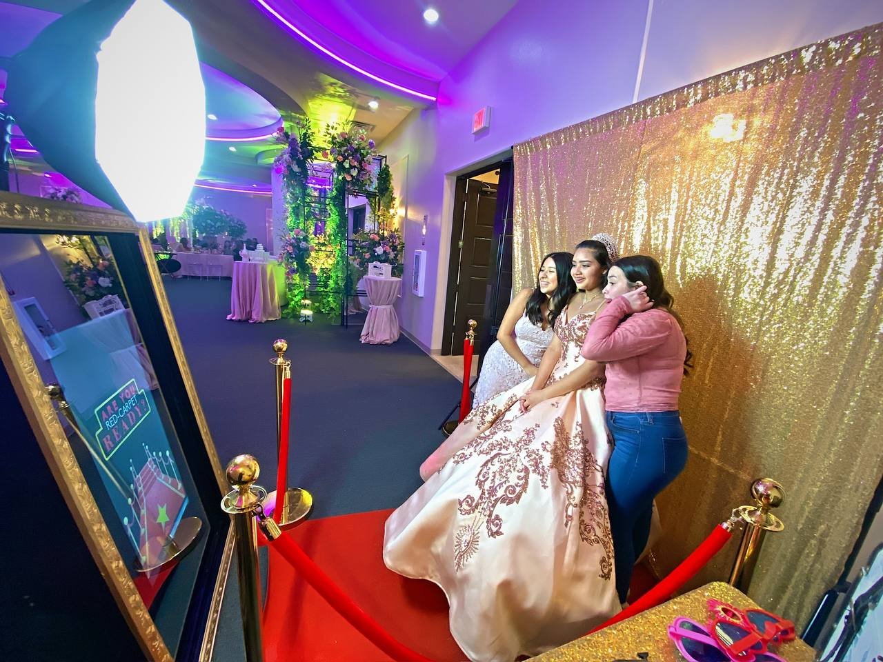 Photo booth rental in McAllen TX for weddings and quinceañeras